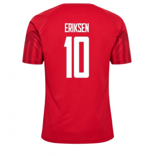 Lacne Muži Futbalové dres Dánsko Christian Eriksen #10 MS 2022 Krátky Rukáv - Domáci